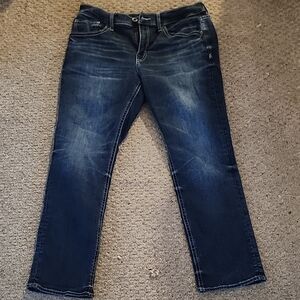 BKE Dark Blue Straight Leg Jeans